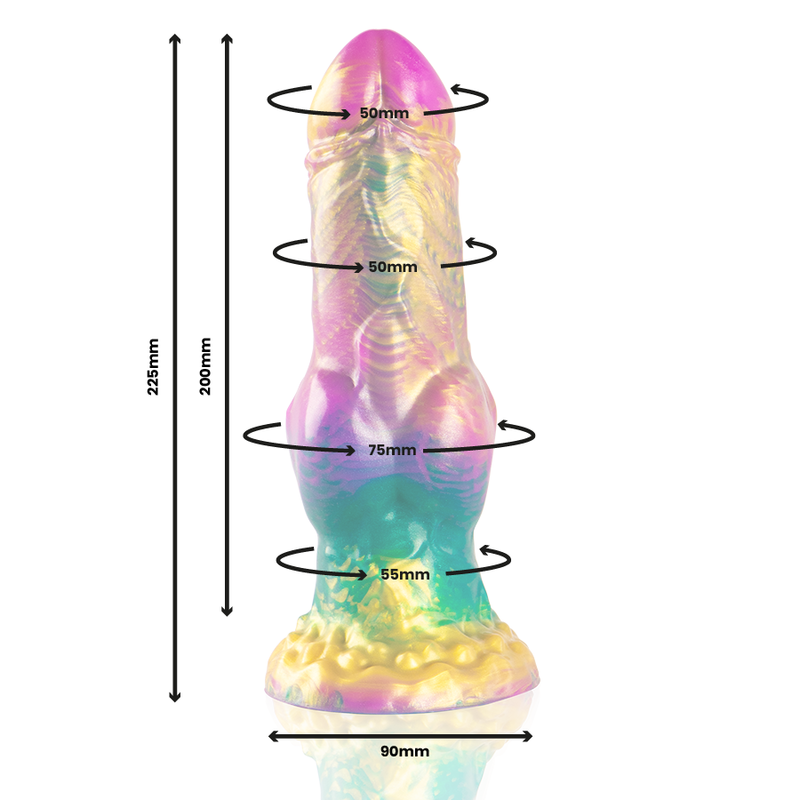 EPIC - IRIS DILDO WITH RAINBOW TESTICLES OF PLEASURE