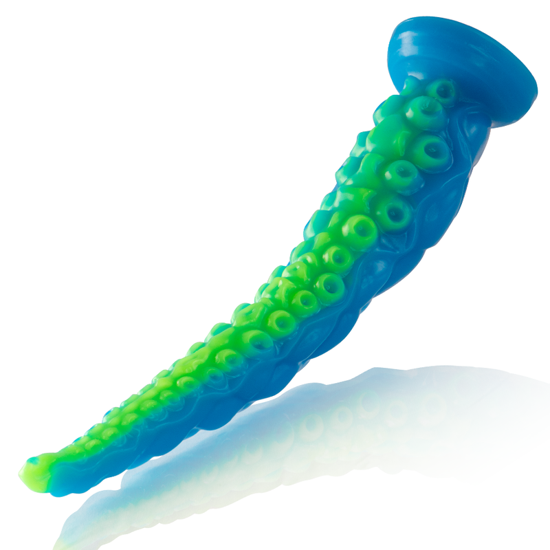 ÉPICO - SCYLLA GRANDE FLUORESCENTE FINO TENTÁCULO DILDO