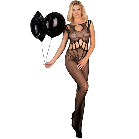 LIVCO CORSETTI FASHION - BODYSTOCKING AMAHIL CROTCHLESS PRETO TAMANHO ÚNICO