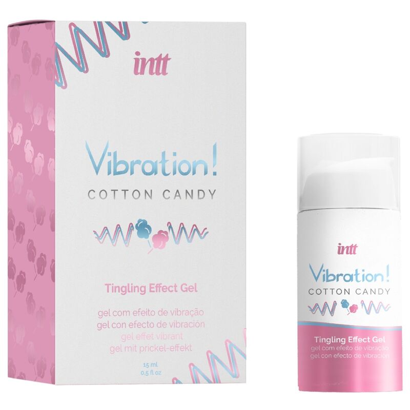 INTT - POWERFUL INTIMATE STIMULANT LIQUID VIBRATING GEL COTTON CANDY 15 ML