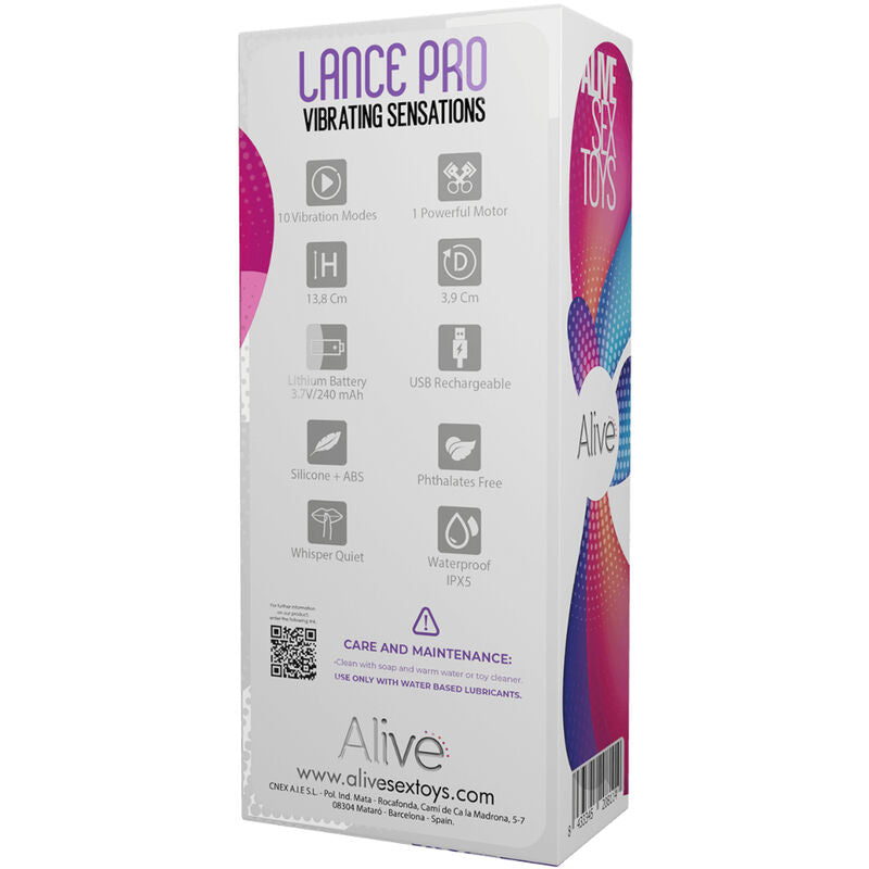 ALIVE - LANCE PRO ESTIMULADOR ANAL E VIBRADOR ROSA