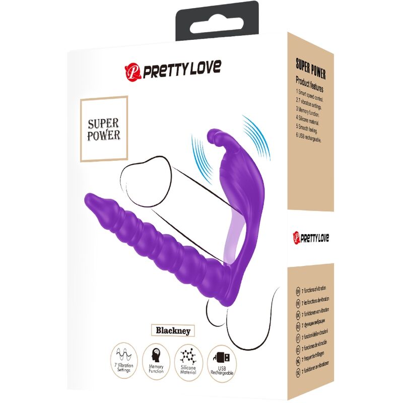 PRETTY LOVE - ANEL DE PÊNIS BLACKNEY COM PLUG VIBRATÓRIO LILACS