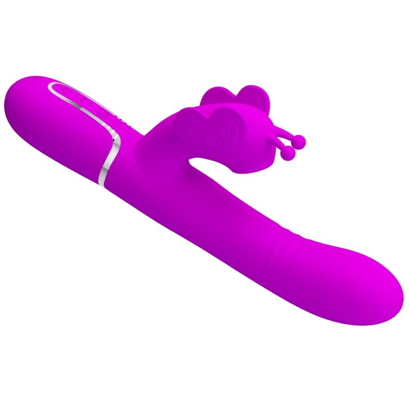 PRETTY LOVE - 4 IN 1 MULTIFUNCTION RABBIT VIBRATOR FUCHSIA BUTTERFLY