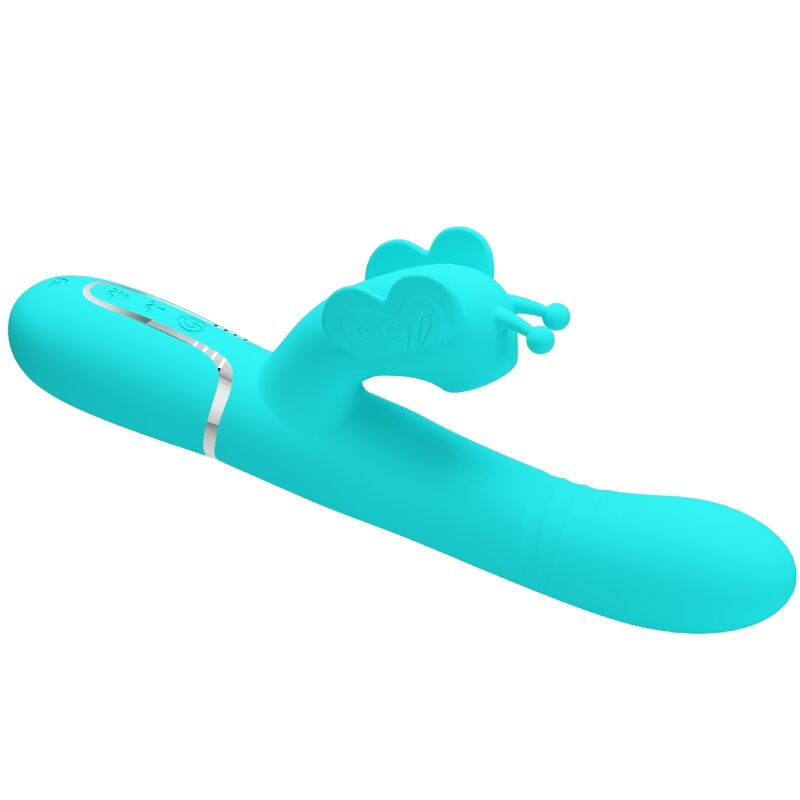 PRETTY LOVE - 4 IN 1 MULTIFUNCTION RABBIT VIBRATOR WATER GREEN BUTTERFLY