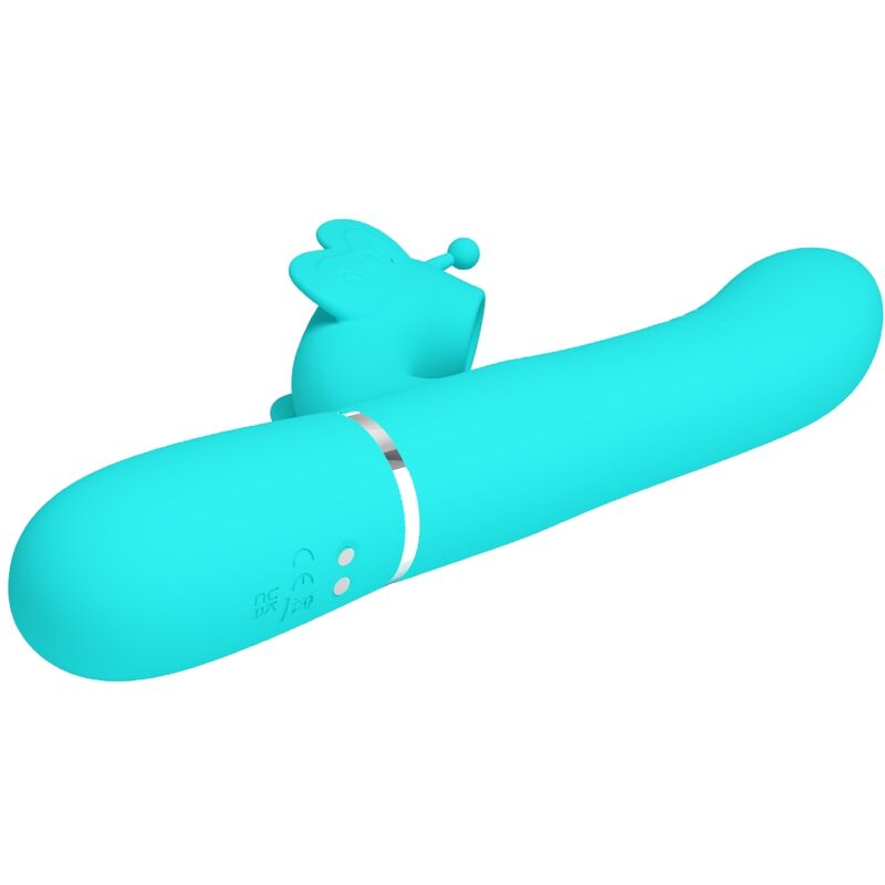 PRETTY LOVE - 4 IN 1 MULTIFUNCTION RABBIT VIBRATOR WATER GREEN BUTTERFLY