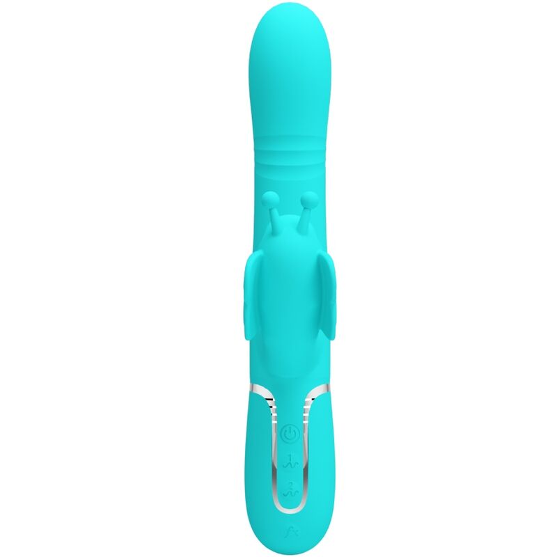 PRETTY LOVE - 4 IN 1 MULTIFUNCTION RABBIT VIBRATOR WATER GREEN BUTTERFLY