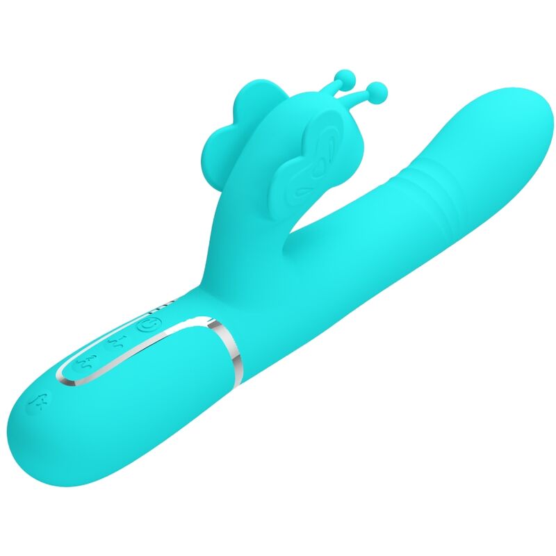 PRETTY LOVE - 4 IN 1 MULTIFUNCTION RABBIT VIBRATOR WATER GREEN BUTTERFLY