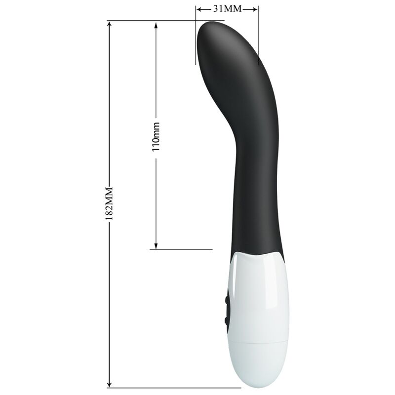 PRETTY LOVE - VIBRADOR BISHOP G-SPOT 30 MODOS PRETO