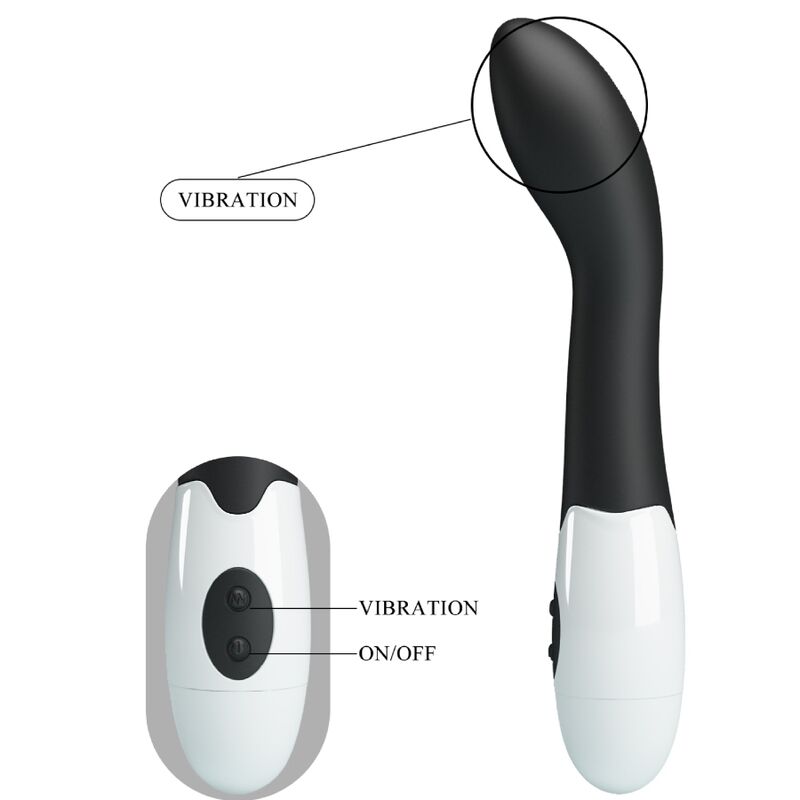 PRETTY LOVE - VIBRADOR BISHOP G-SPOT 30 MODOS PRETO