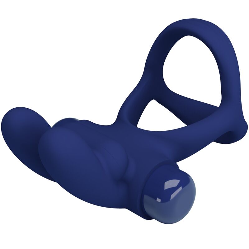 PRETTY LOVE - FRANCISCO DOUBLE VIBRATING RING BLUE RABBIT