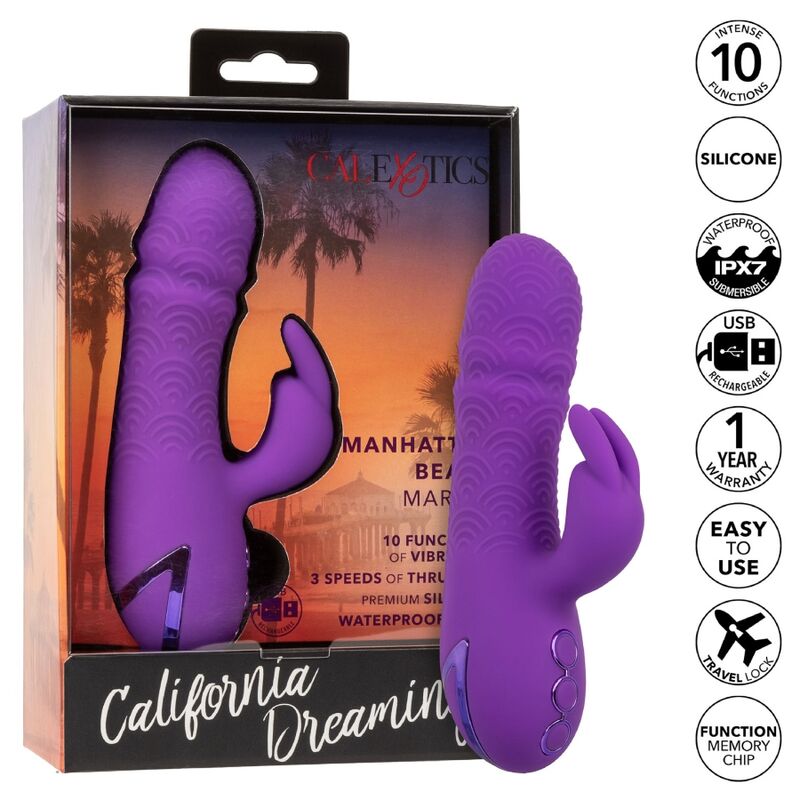 CALEXOTICS - MANHATTAN BEACH MARVEL VIBRATOR RABBIT MORADO BY CALIFORNIA DREAMING