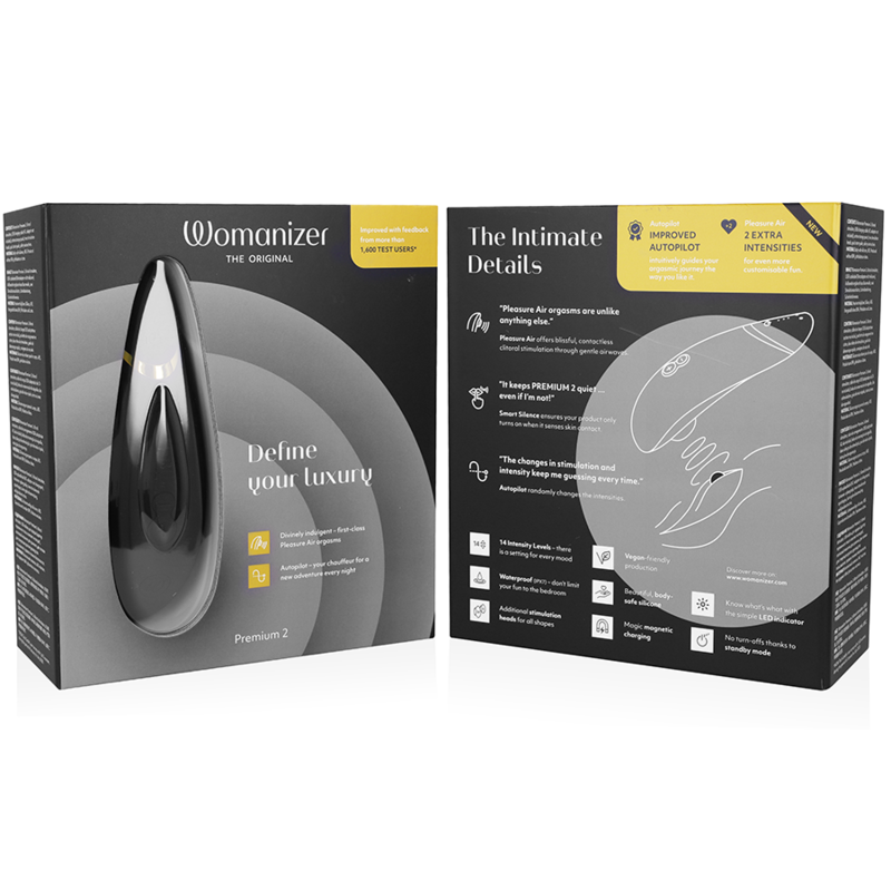 WOMANIZER - PREMIUM 2 ESTIMULADOR DE CLITÓRIS PRETO