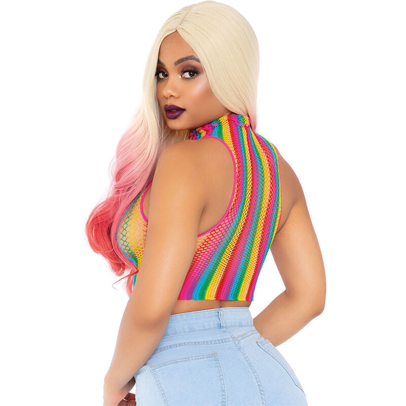 LEG AVENUE - MULTICOLOR MESH TOP