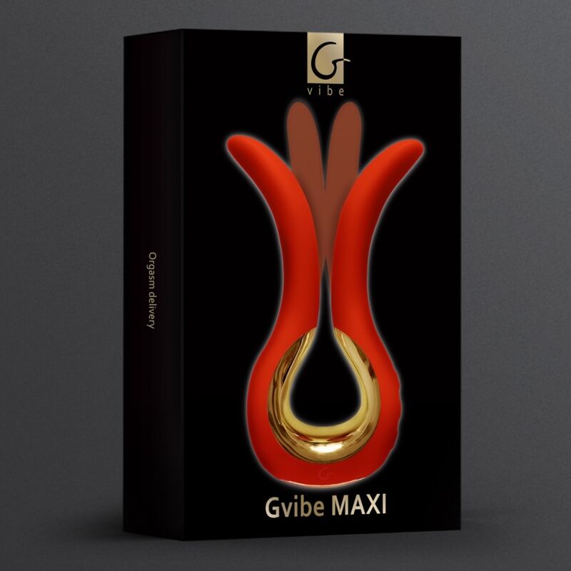 G-VIBE - GVIBE MAXI VIBRADOR COM DUAS PONTAS FLEXÍVEIS DE CORAL