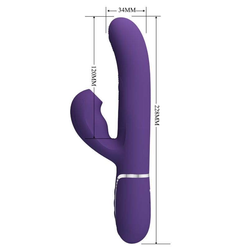 PRETTY LOVE - 3 IN 1 MULTIFUNCTION G-SPOT VIBRATOR PURPLE