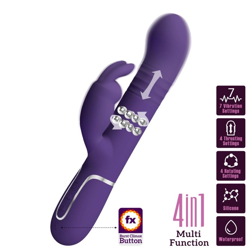 PRETTY LOVE - COALE VIBRATOR RABBIT 4 IN 1 PURPLE