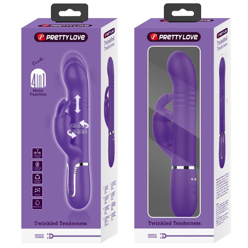 PRETTY LOVE - COALE VIBRATOR RABBIT 4 IN 1 PURPLE