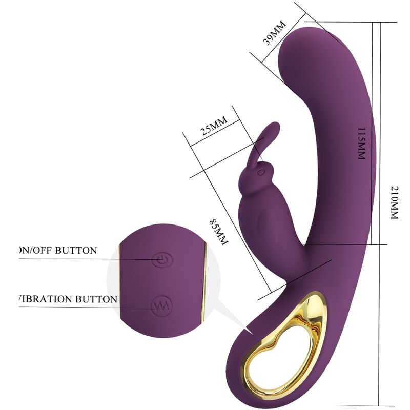 PRETTY LOVE - LIAM RABBIT VIBRATOR &amp; PURPLE G-SPOT STIMULATOR