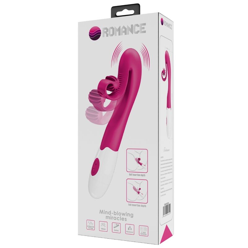 ROMANCE - VIBRADOR E ESTIMULADOR ROSA 30 VELOCIDADES