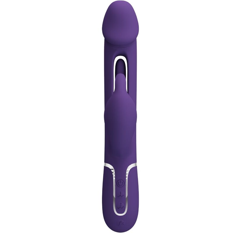 PRETTY LOVE - KAMPAS 3 IN 1 MULTIFUNCTION RABBIT VIBRATOR WITH VIOLET TONGUE