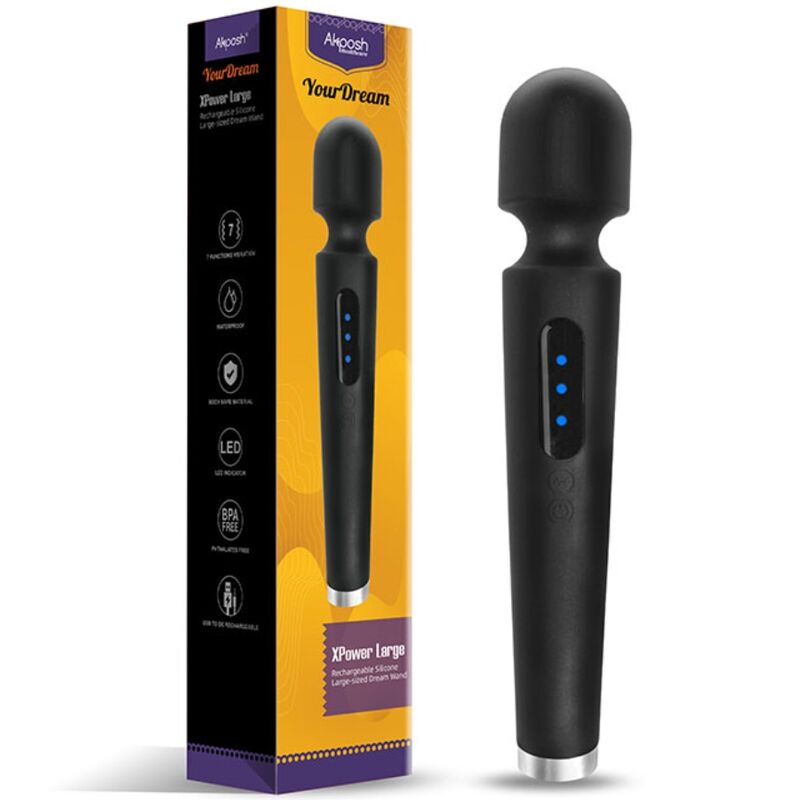 ARMONY - X POWER LARGE MASSAGER &amp; VIBRATOR 7 VIBRATIONS BLACK