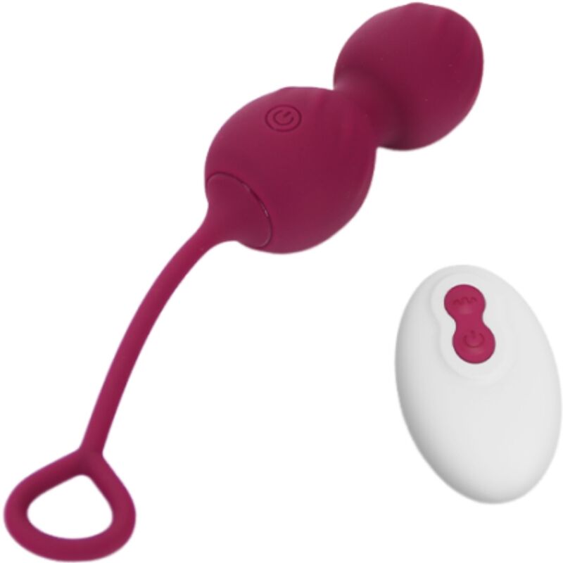 ARMONY - BLOSSOMS VAGINAL WEIGHTS VIBRATOR REMOTE CONTROL 10 VIBRATIONS DARK RED