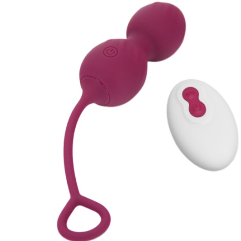 ARMONY - BLOSSOMS VAGINAL WEIGHTS VIBRATOR REMOTE CONTROL 10 VIBRATIONS DARK RED