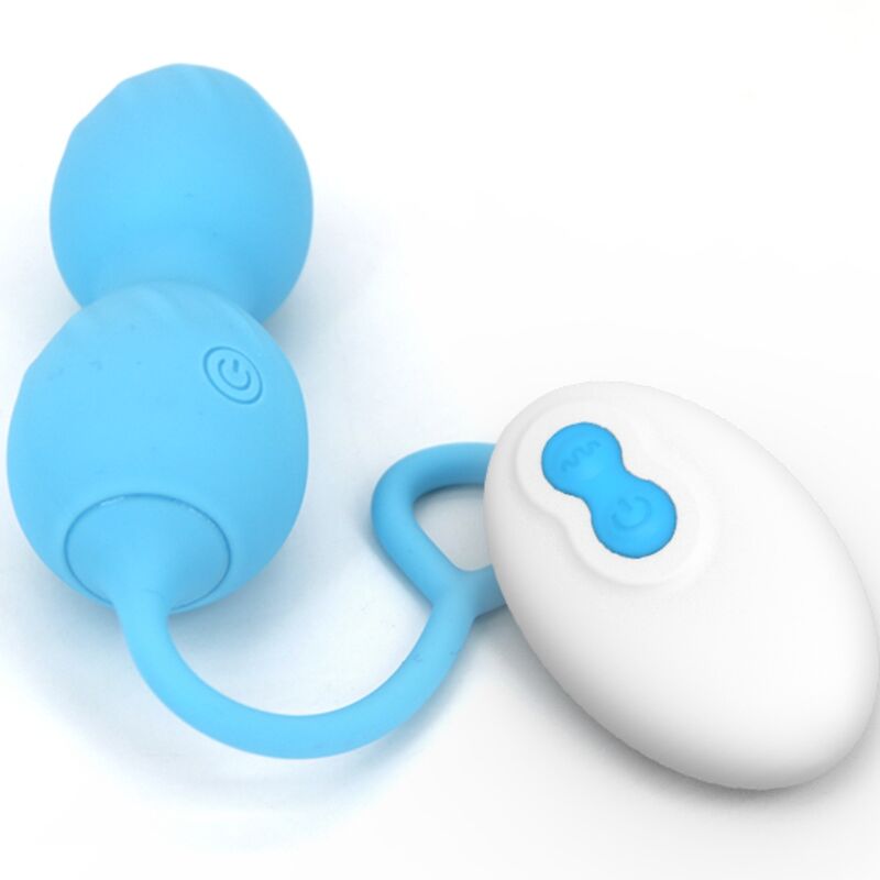 ARMONY - BLOSSOMS VAGINAL WEIGHTS VIBRATOR REMOTE CONTROL 10 VIBRATIONS BLUE