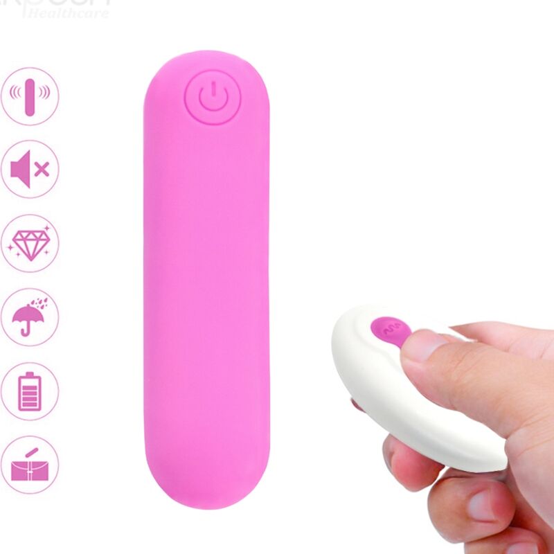 ARMONY - SPLASH JOLINE BALA VIBRATÓRIA SILICONE CONTROLE REMOTO 10 VIBRAÇÕES 65 X 15 CM ROSA