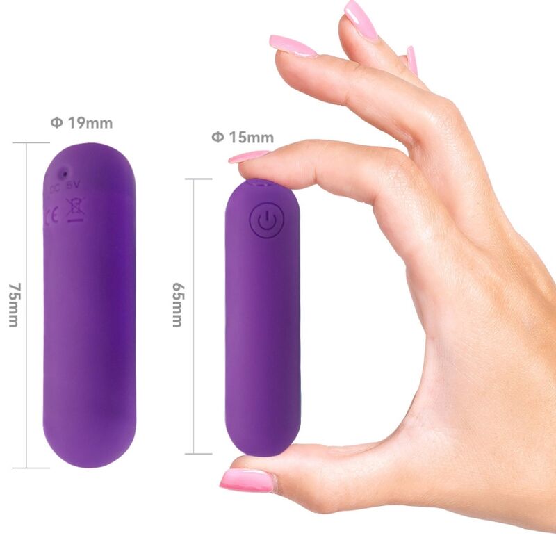 ARMONY - SPLASH HAHA VIBRATING BULLET SILICONE 10 VIBRATIONS 75 X 19 CM PURPLE