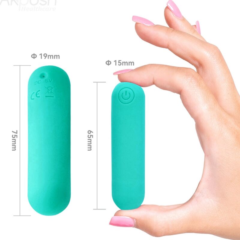 ARMONY - SPLASH HAHA VIBRATING BULLET SILICONE 10 VIBRATIONS 75 X 19 CM GREEN