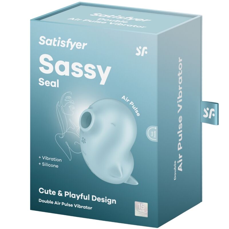 SATISFYER - ESTIMULADOR E VIBRADOR SASSY SEAL AZUL