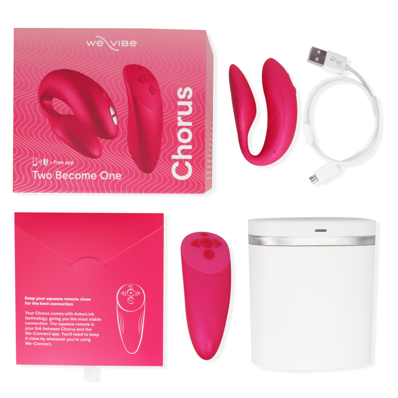 WE-VIBE - VIBRADOR CHORUS PARA CASAIS COM CONTROLE DE APERTO - ROSA