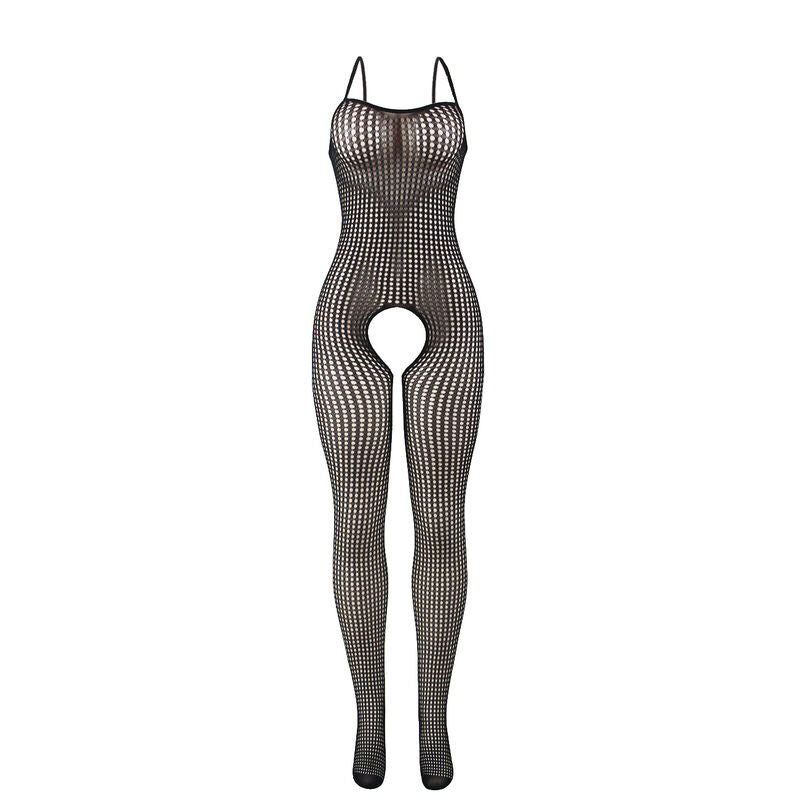 SUBBLIME - 951726 BLACK ELASTIC MESH CROTCHLESS BODYSTOCKING ONE SIZE