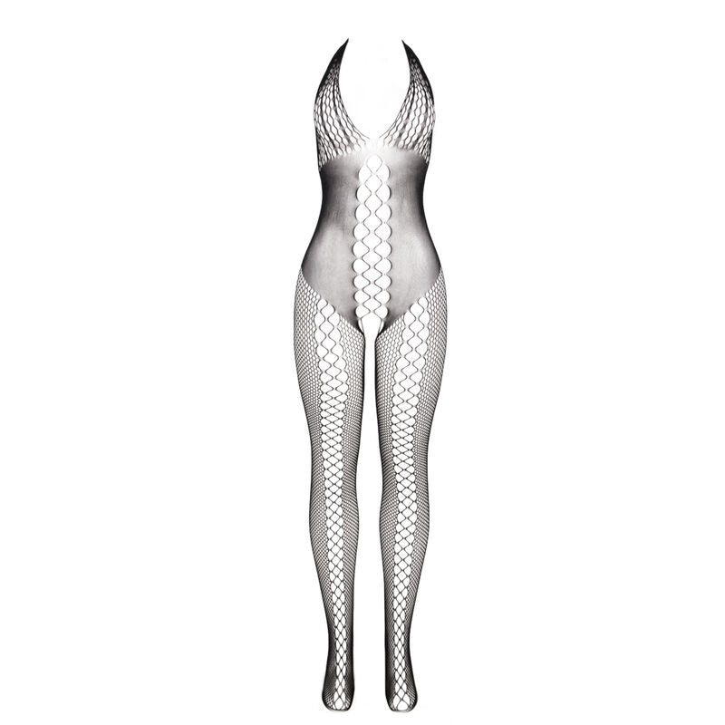 SUBBLIME - 951832 OPEN BACK BODYSTOCKING WITH CROSSED DETAILS BLACK ONE SIZE