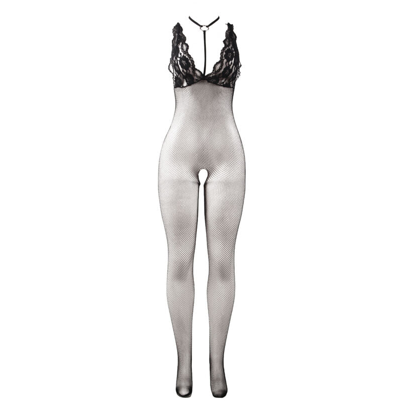 SUBBLIME - 951993 BLACK TRANSPARENT MESH CROTCHLESS BODYSTOCKING ONE SIZE