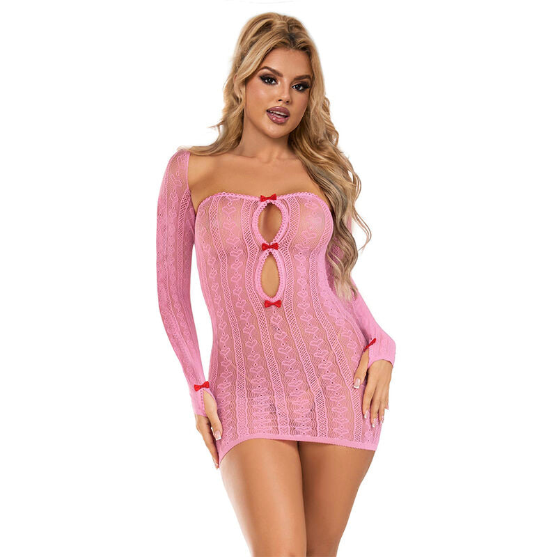 SUBBLIME - 952471 VESTIDO DE REJILLA ROSA TALLA ÚNICA