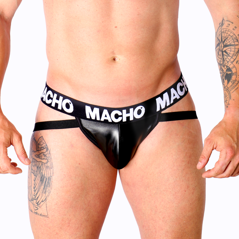 MALE - MX25NC BLACK LEATHER JOCK M