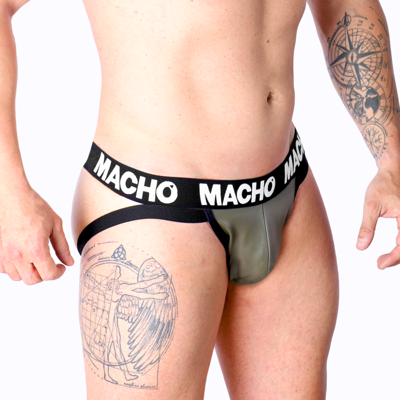 MASCULINO - MX27GR JOCK COURO CINZA BEGE M