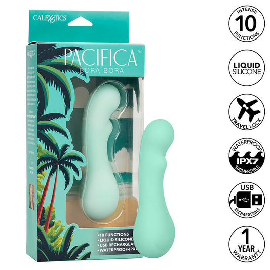 CALEXOTICS - PACIFICA BORA BORA G-SPOT STIMULATOR 10 VIBRATIONS AQUA