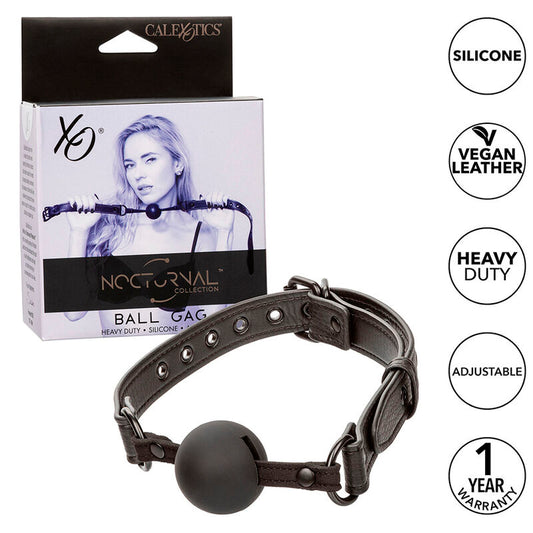 CALEXOTICS - NOCTURNAL BLACK SILICONE BALL GAG