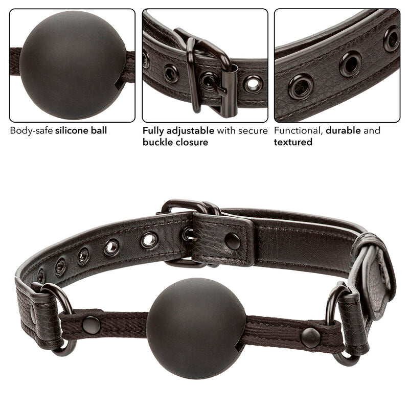 CALEXOTICS - NOCTURNAL BLACK SILICONE BALL GAG