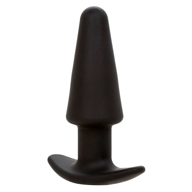 CALEXOTICS - PLUG ANAL CÔNICO ROCK BOTTOM 10 VIBRAÇÕES SILICONE PRETO