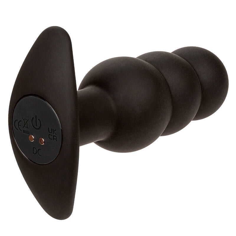 CALEXOTICS - PLUG ANAL ROCK BOTTOM COM ESFERAS 10 VIBRAÇÕES SILICONE PRETO