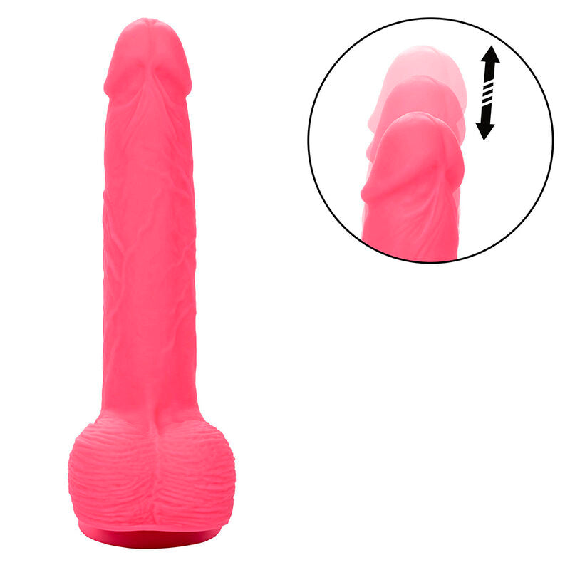 CALEXOTICS - VIBRADOR REALISTA STUDS 10 VIBRAÇÕES E ROSA