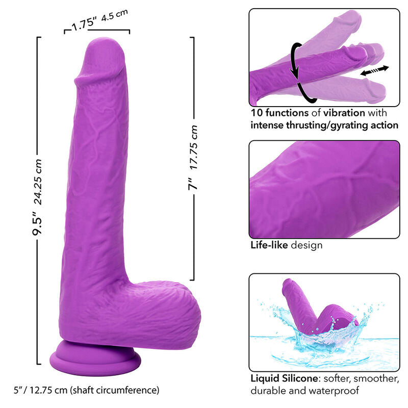 CALEXOTICS - STUDS VIBRATING AND RECHARGEABLE 10 VIBRATIONS VIOLET