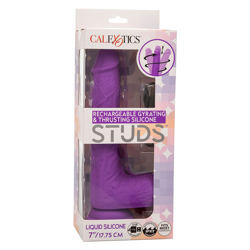 CALEXOTICS - STUDS VIBRATING AND RECHARGEABLE 10 VIBRATIONS VIOLET