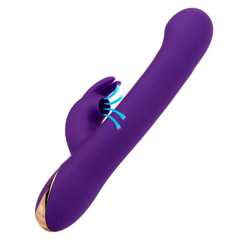 CALEXOTICS - COELHO VIBRADOR JACK E ESTIMULADOR 7 NÍVEIS DE VIBRAÇÃO E SUCÇÃO AZUL