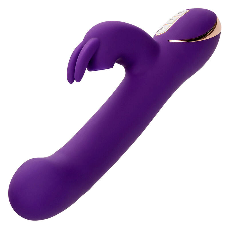 CALEXOTICS - COELHO VIBRADOR JACK E ESTIMULADOR 7 NÍVEIS DE VIBRAÇÃO E SUCÇÃO AZUL