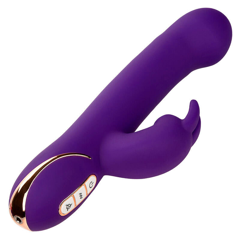 CALEXOTICS - COELHO VIBRADOR JACK E ESTIMULADOR 7 NÍVEIS DE VIBRAÇÃO E SUCÇÃO AZUL